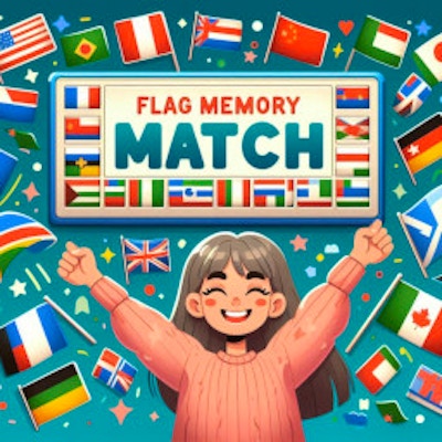 Flag Memory Match By Gamepix