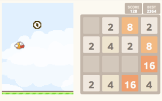 Flappy 2048 Side By Side