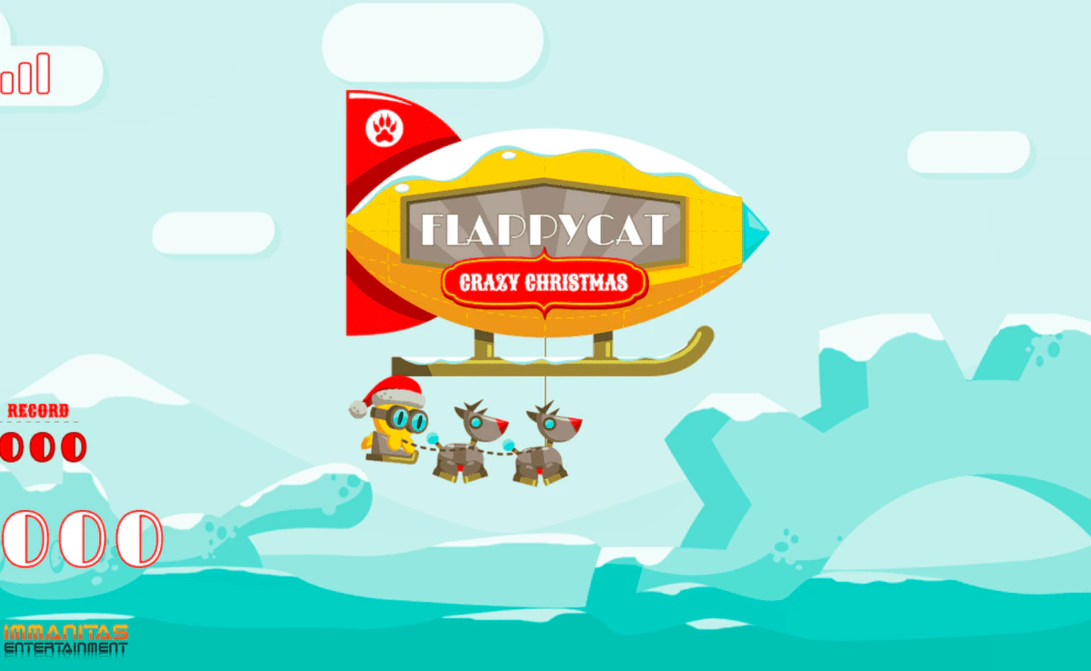Play FlappyCat Crazy Christmas — free online Christmas game