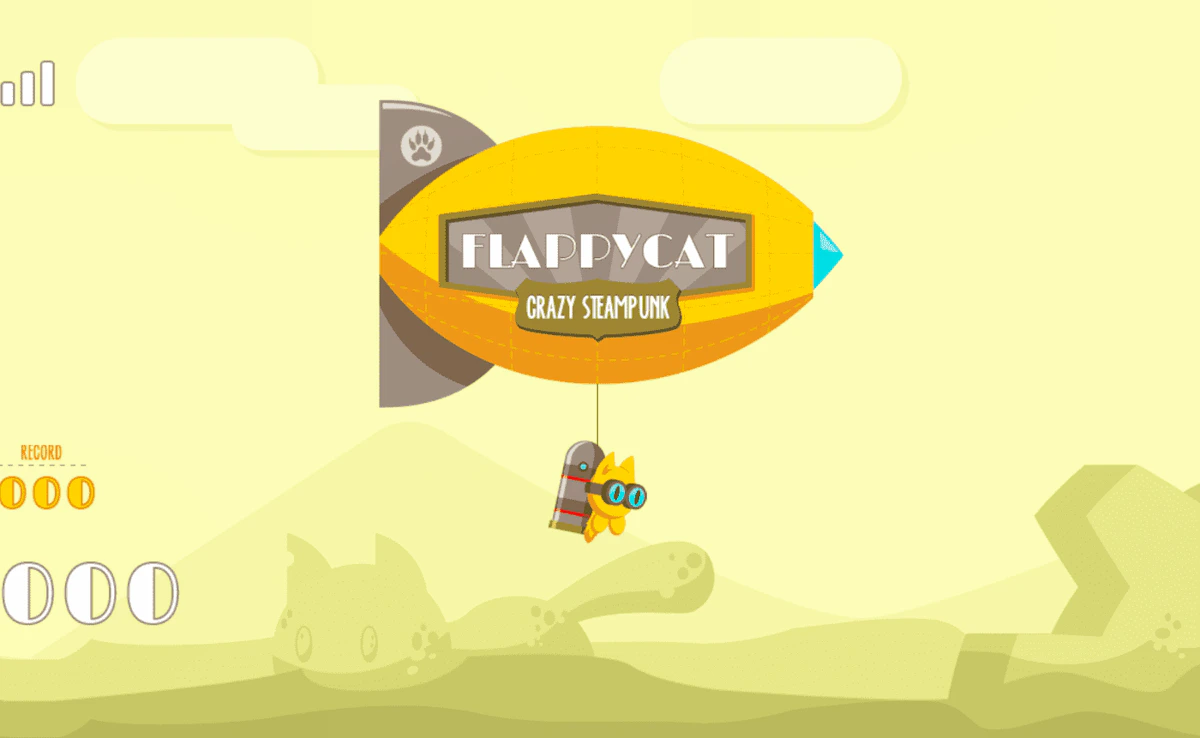 Play FlappyCat Crazy Steampunk — free online Arcade game