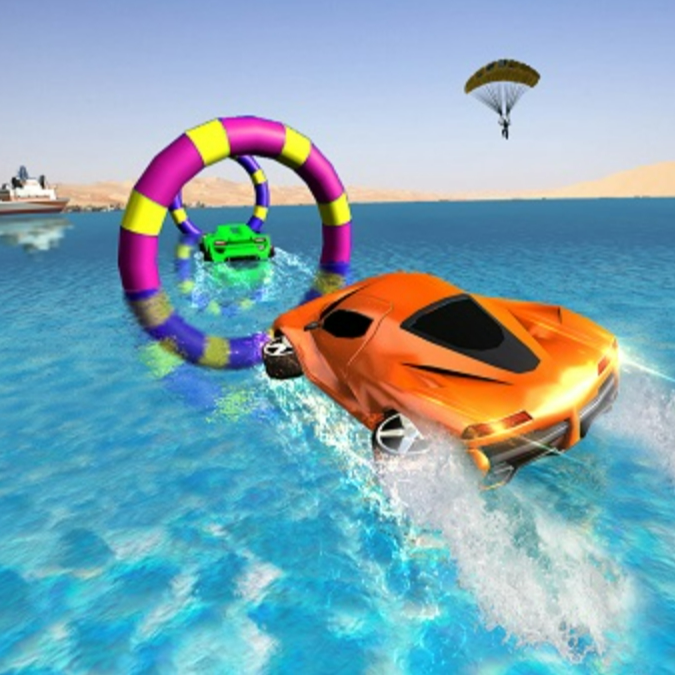 Water Slide Car Race - Water Surfing Stunts 🕹️ Play Now on GamePix