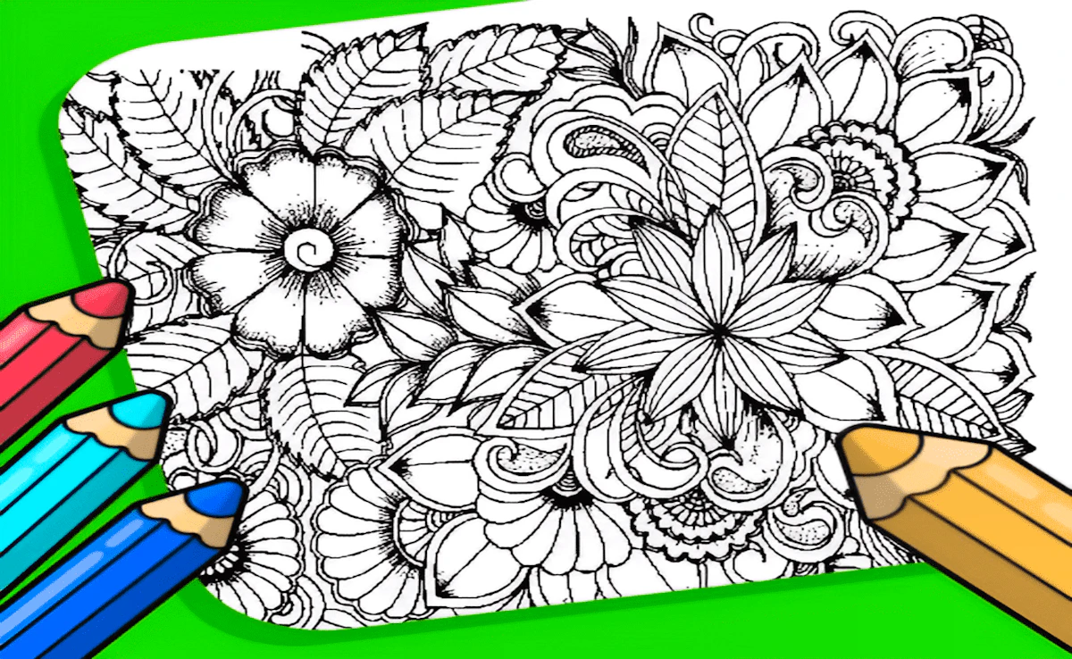 Play Flowers Coloring Game for Adults — free online Drawing game