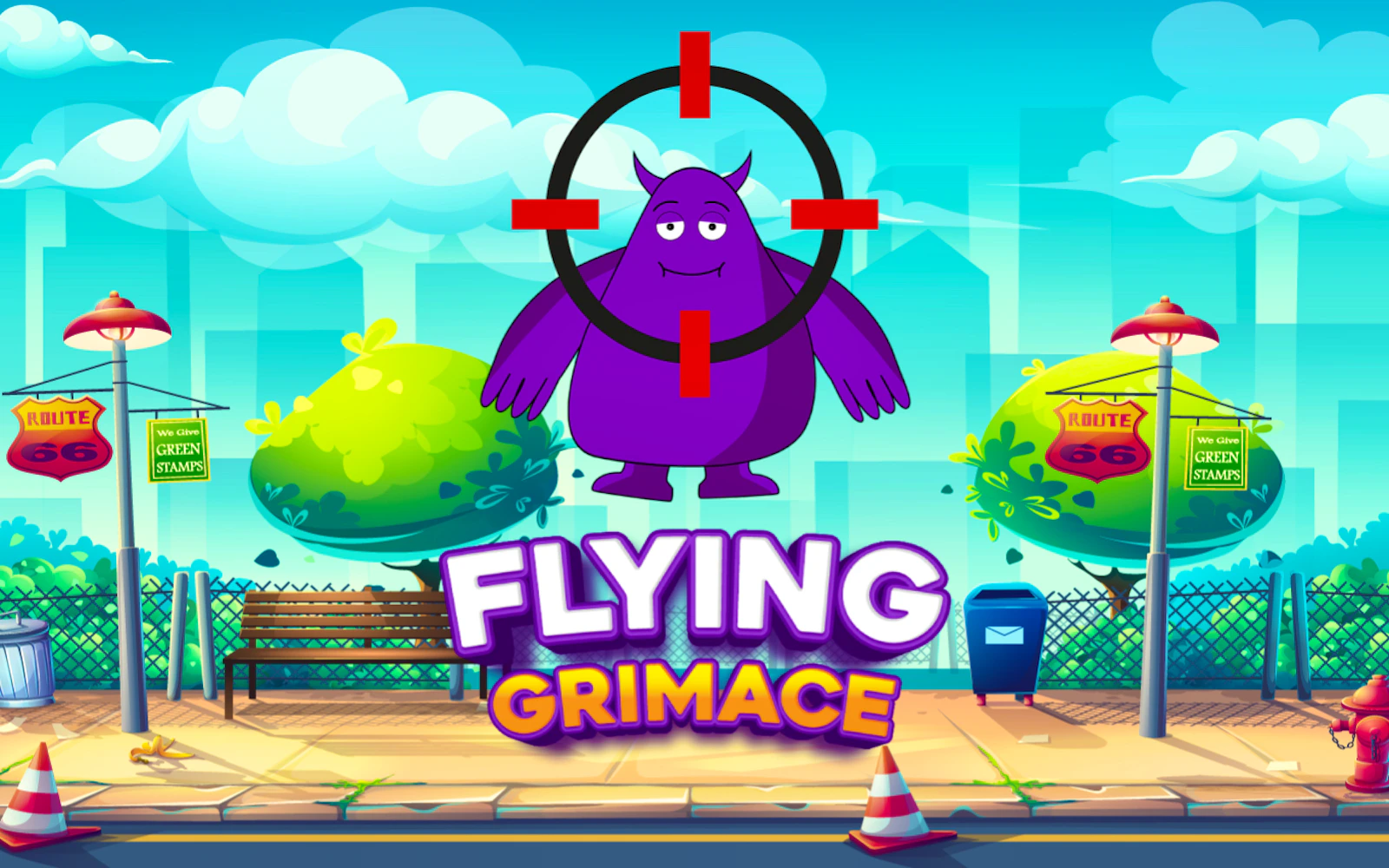 Flying Grimace — free online action game on Glaze Games