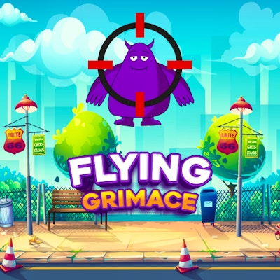 Flying Grimace By Gamepix