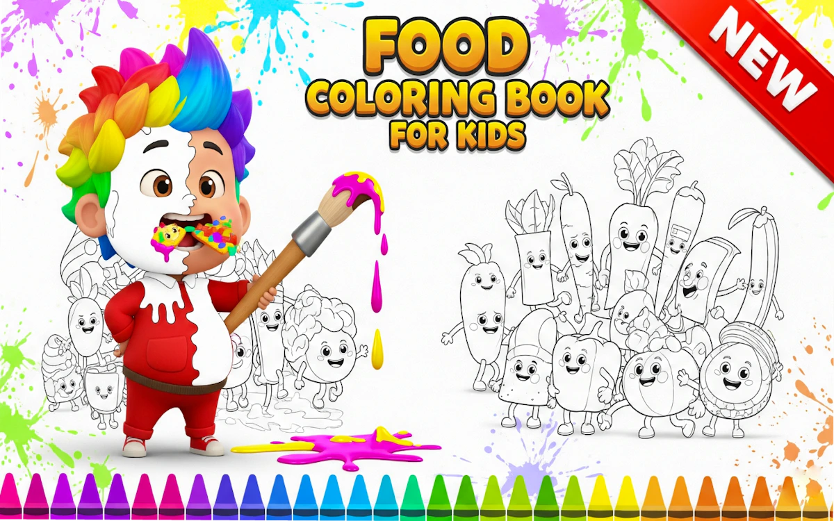 Play Food Coloring Book for Kids — free online Coloring game