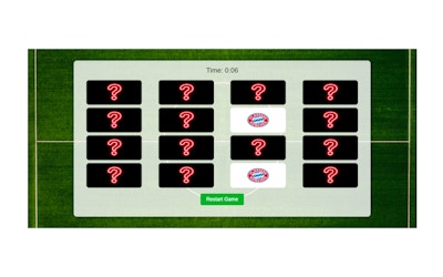 Football Match Memory game