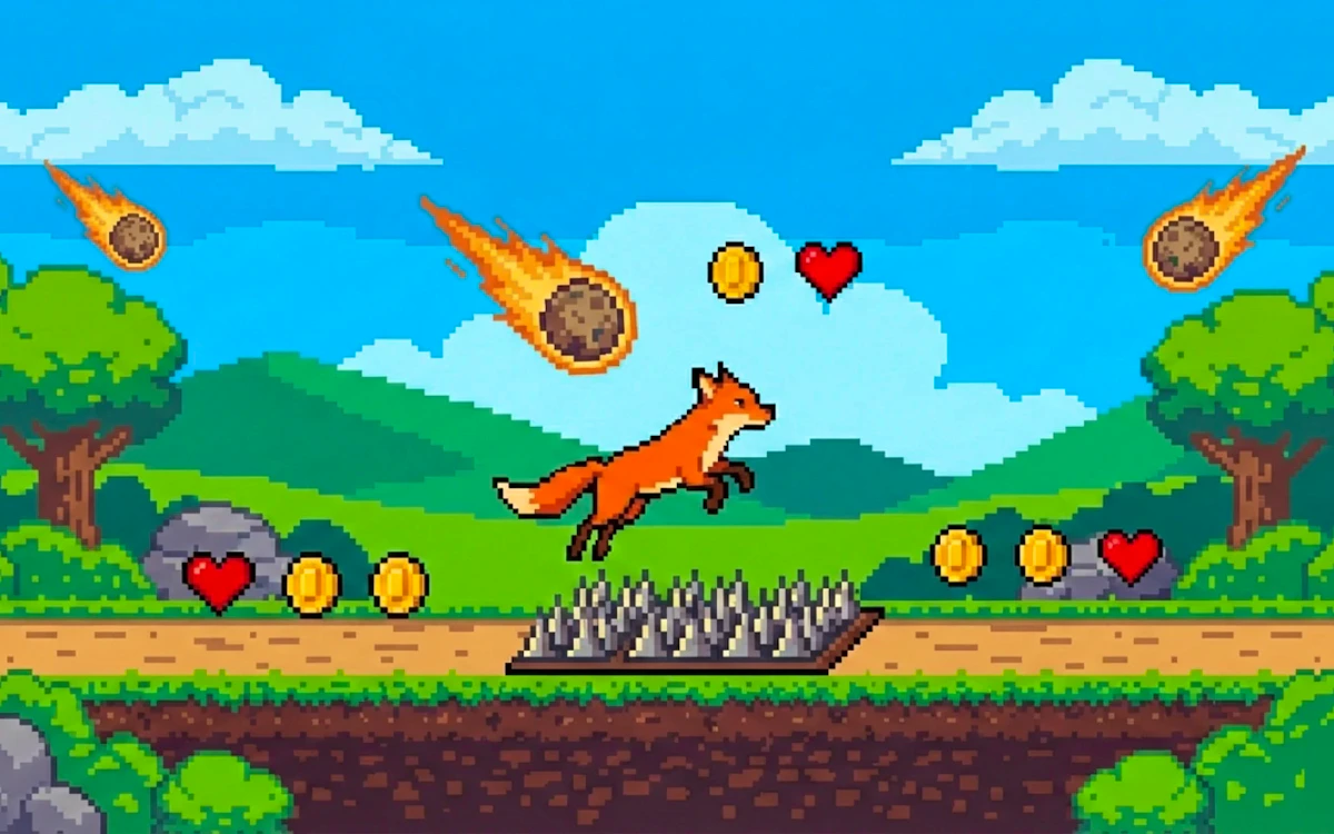 Play Fox Adventure — free online Arcade game