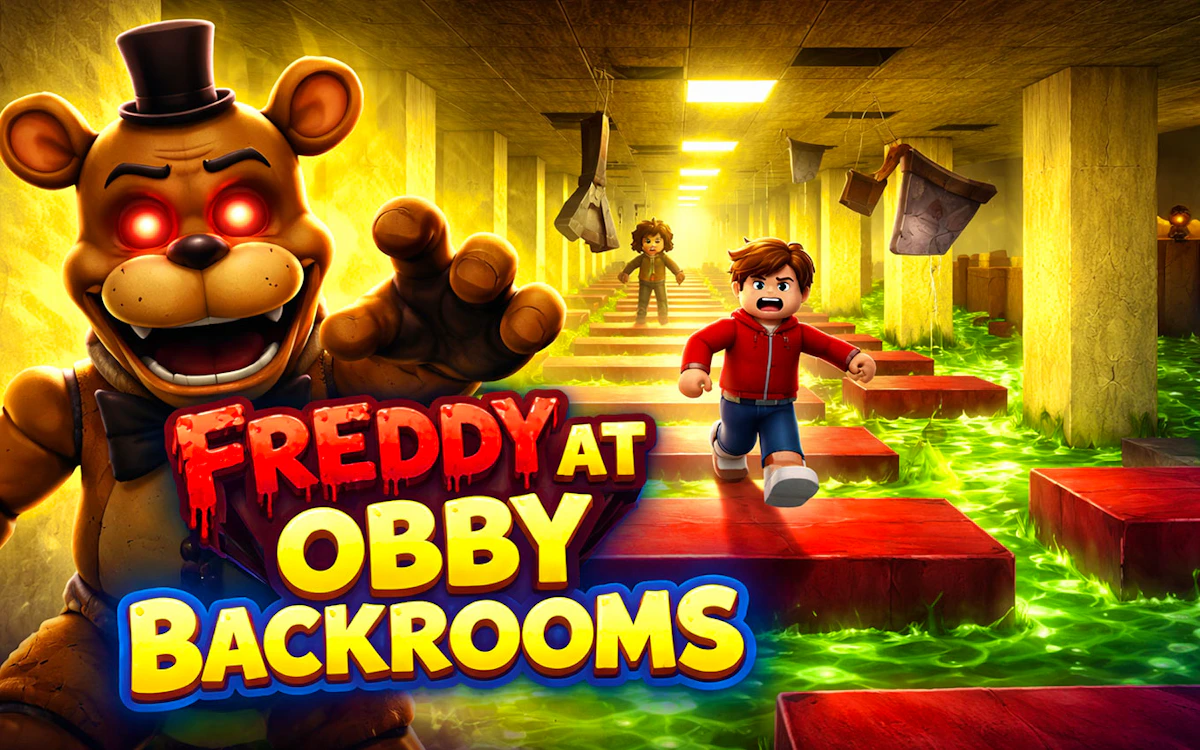 Play Freddy at Obby Backrooms — free online Escape game