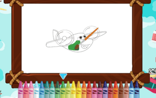 Friendly Airplanes For Kids Coloring