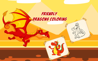 Friendly Dragons Coloring