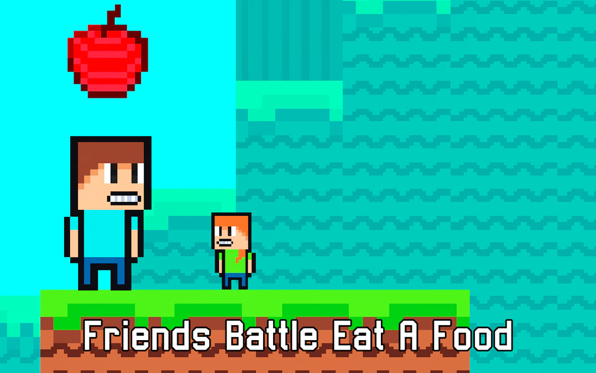 Play Friends Battle Eat A Food — free online Two Player game