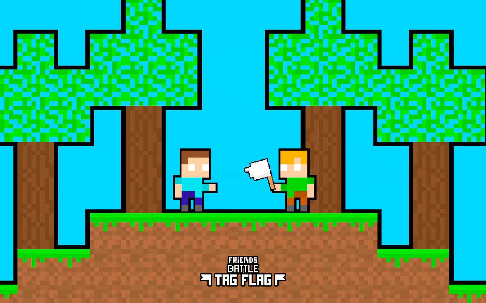 Friends Battle Tag Flag — free online two player game on Glaze Games
