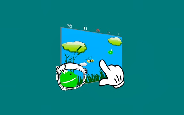 Frog Jumping On Clouds