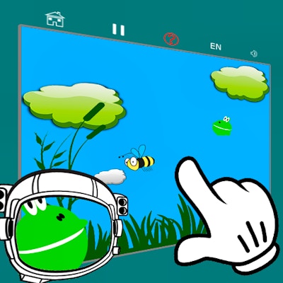 Frog - Jumping on Clouds By Gamepix