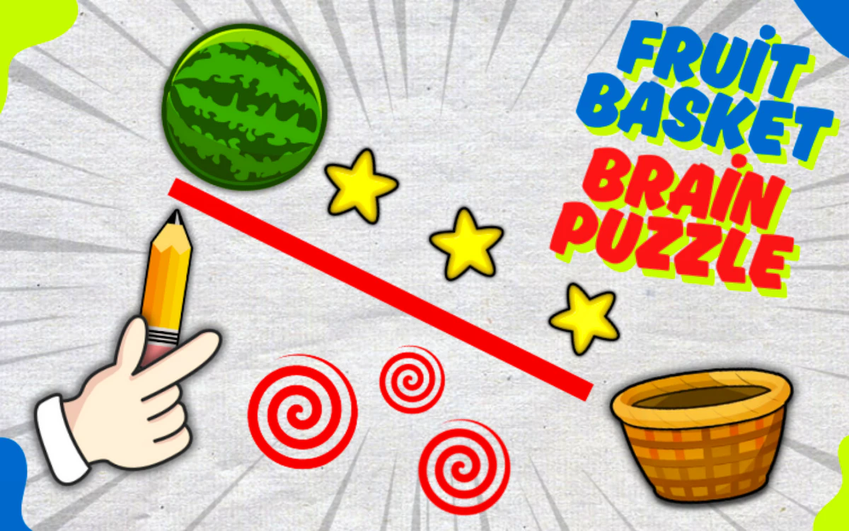 Play Fruit Basket Brain Puzzle — free online Drawing game