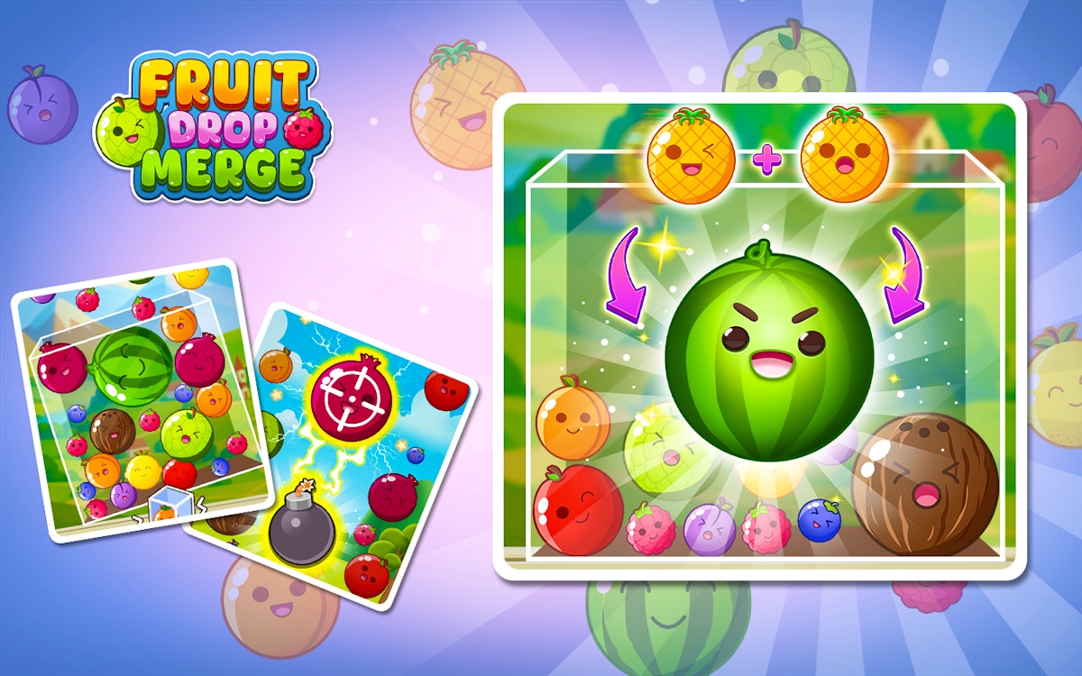 Fruit Drop Merge 🕹️ Играйте сега на GamePix