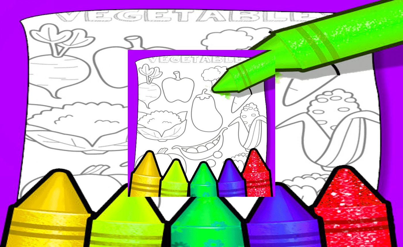 Fruits And Vegetables Coloring For Kids Printable