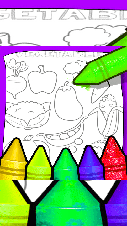 Fruits And Vegetables Coloring For Kids Printable