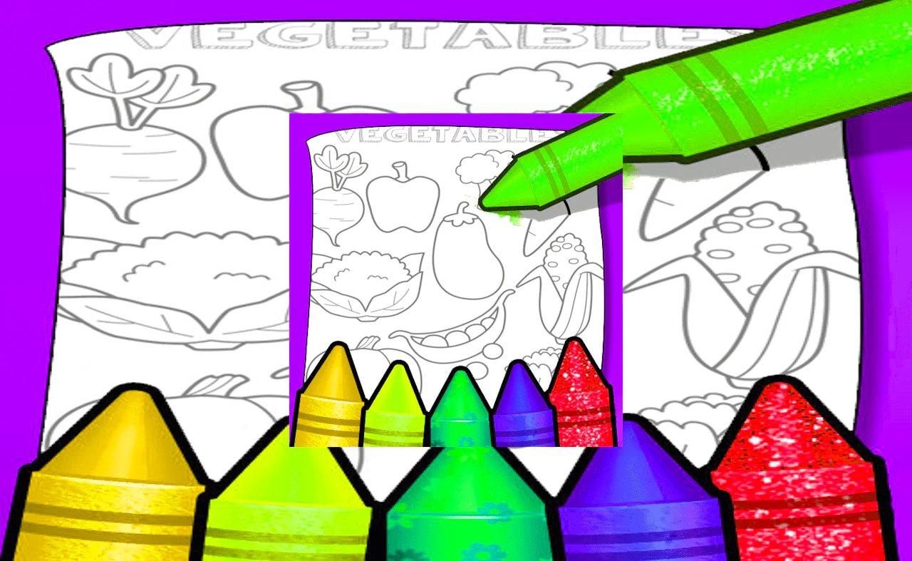 Fruits And Vegetables Coloring For Kids Printable