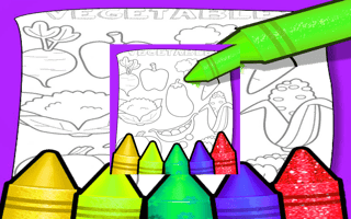 Fruits And Vegetables Coloring For Kids Printable game cover