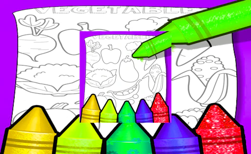 Fruits And Vegetables Coloring For Kids Printable