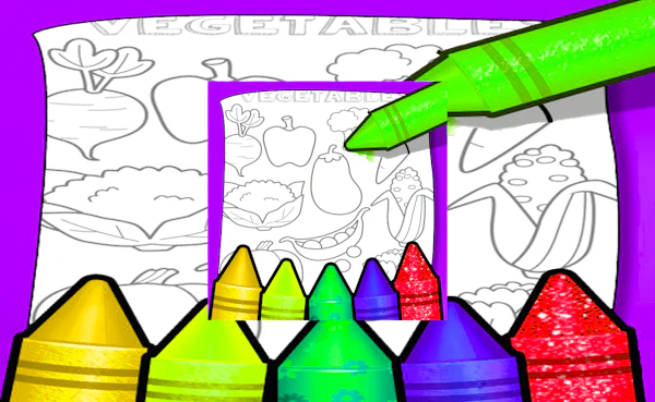 Fruits And Vegetables Coloring For Kids Printable