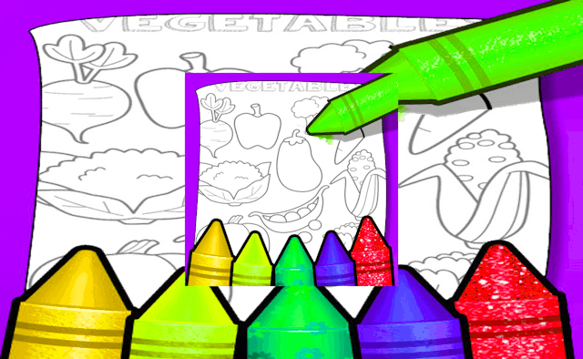 Fruits And Vegetables Coloring For Kids Printable