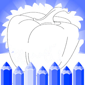 Fruits And Vegetables Coloring Pages For Kids Printable Thumbnail