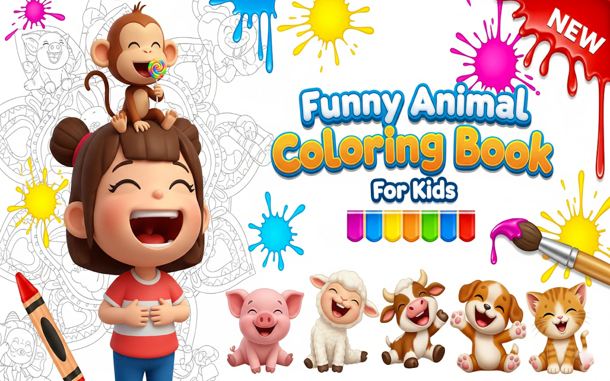 Play Funny Animal Coloring Book for Kids — free online Coloring game