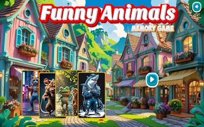 Funny Animals Memory Game game