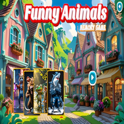 Funny Animals Memory Game By Gamepix