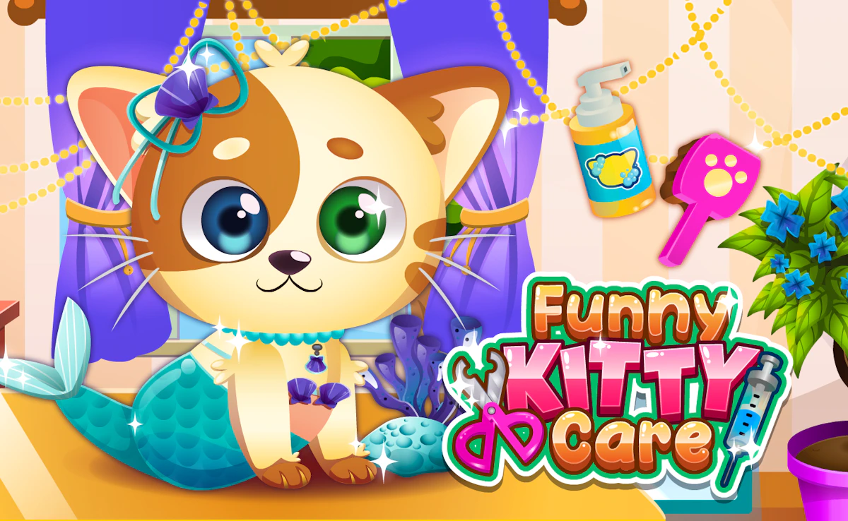 Play Funny Kitty Care — free online Kids game