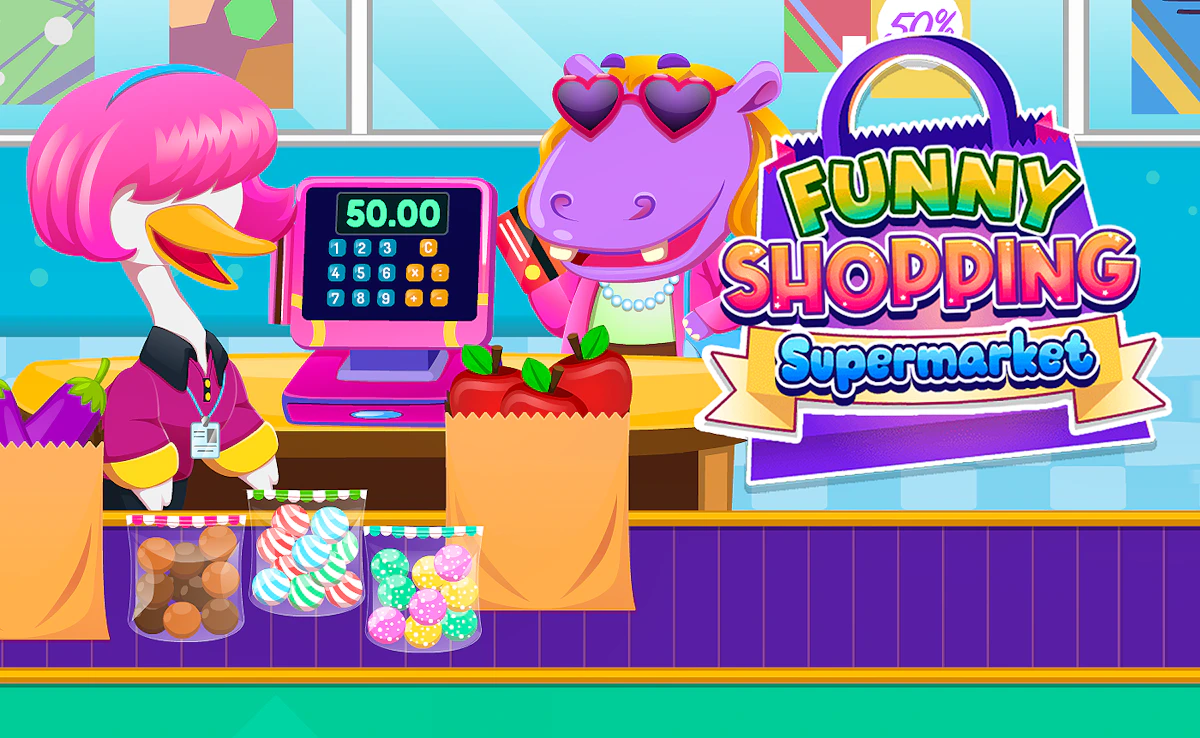 Play Funny Shopping Supermarket — free online Kids game