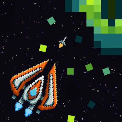 Galactic Pixel Storm By Gamepix