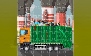 Garbage Trucks Jigsaw game cover