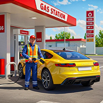 Gas Station Car Driving By Gamepix