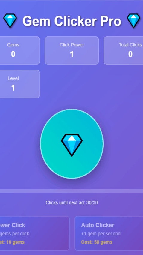 Gem Clicker Pro
