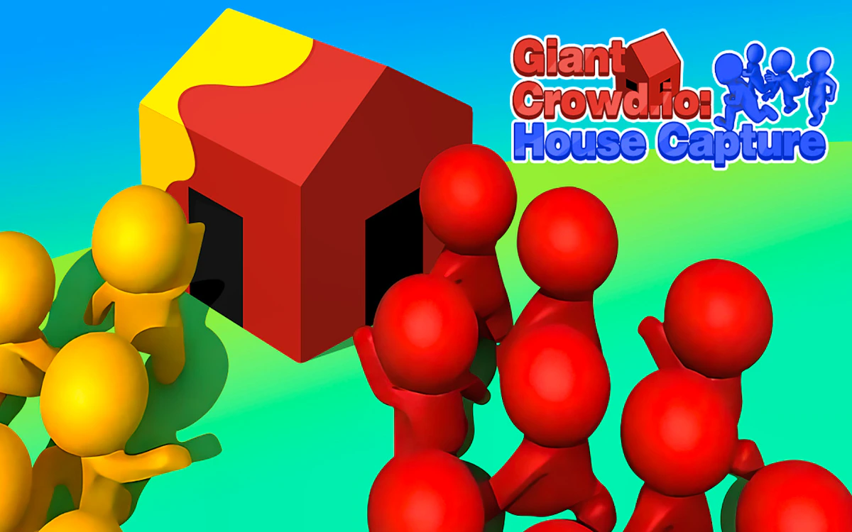 Play Giant Crowd io House Capture — free online .io game