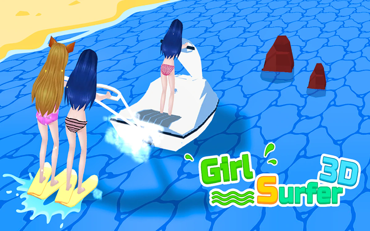 Play Girl Surfer 3D — free online Casual game