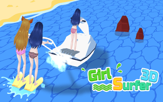 Girl Surfer 3d