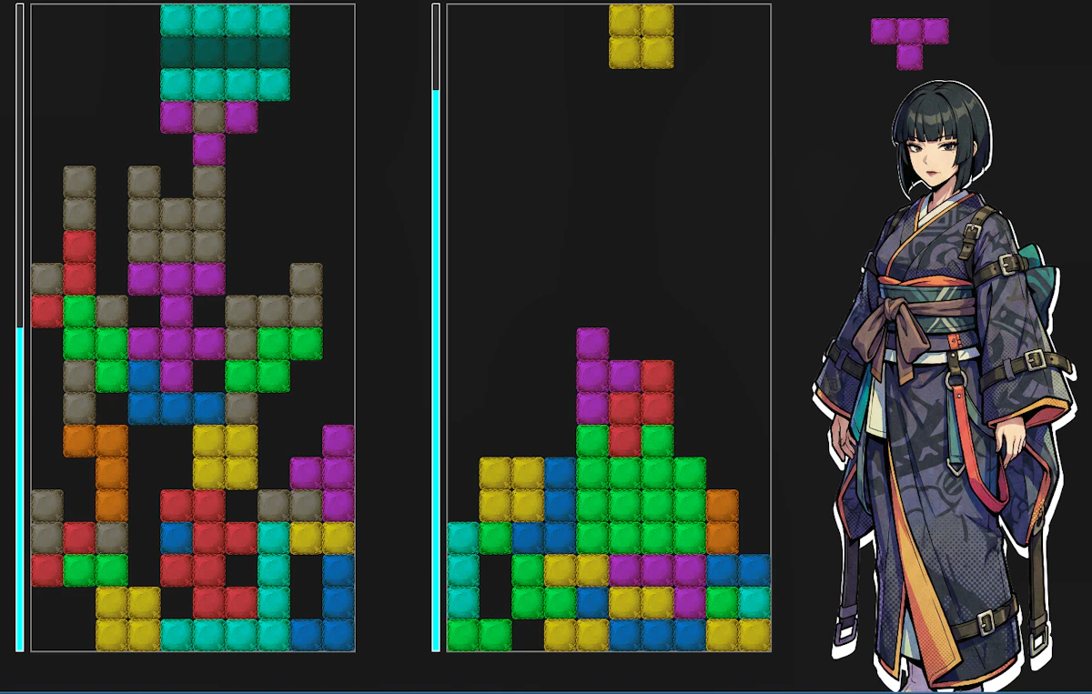 Play Girls Battle Gems — free online Tetris game