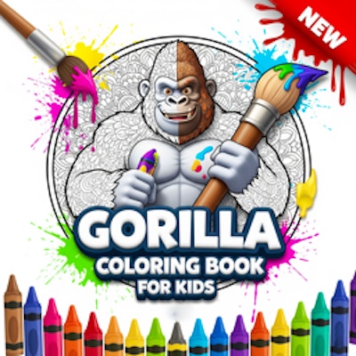 Gorilla Coloring Book for Kids By Gamepix