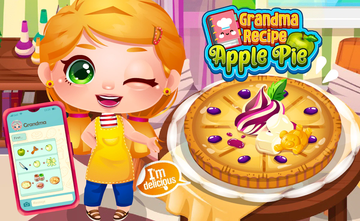 Play Grandma Recipe Apple Pie — free online Kids game