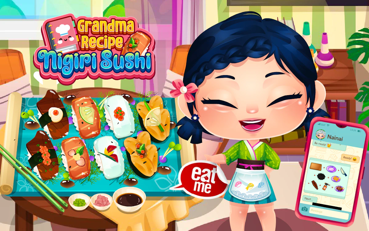 Play Grandma Recipe Nigiri Sushi — free online Games For Girls game