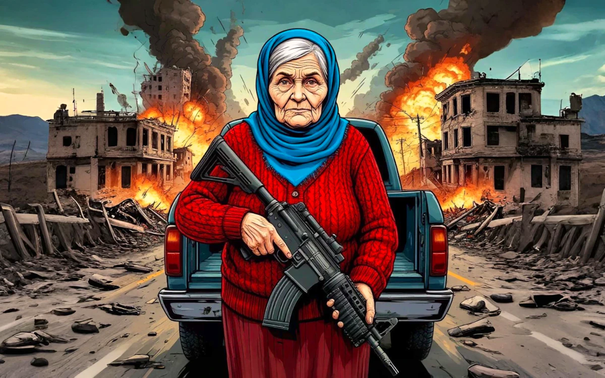 Play Grandma with Machine-Gun Apocalypsis — free online First Person Shooter game