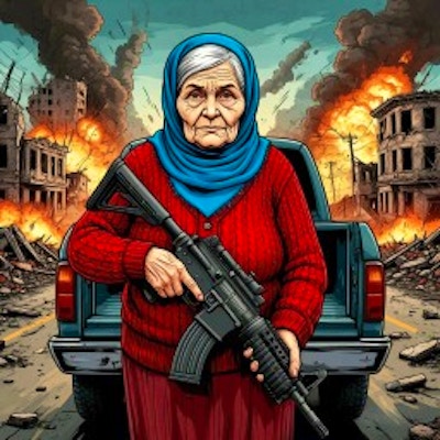 Grandma with Machine-Gun Apocalypsis By Gamepix