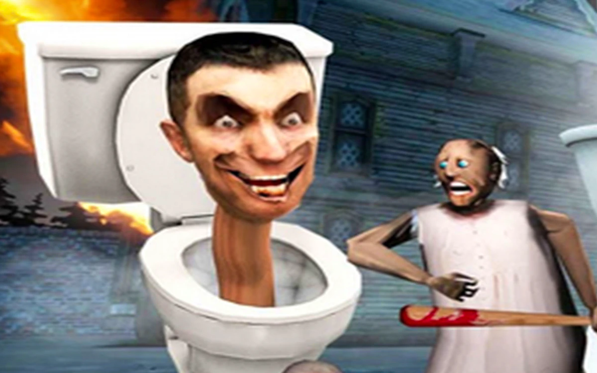 Play Granny Kill Skibidi Toilet Behind — free online Fighting game