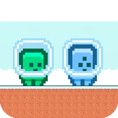Green and Blue Cuteman By Gamepix