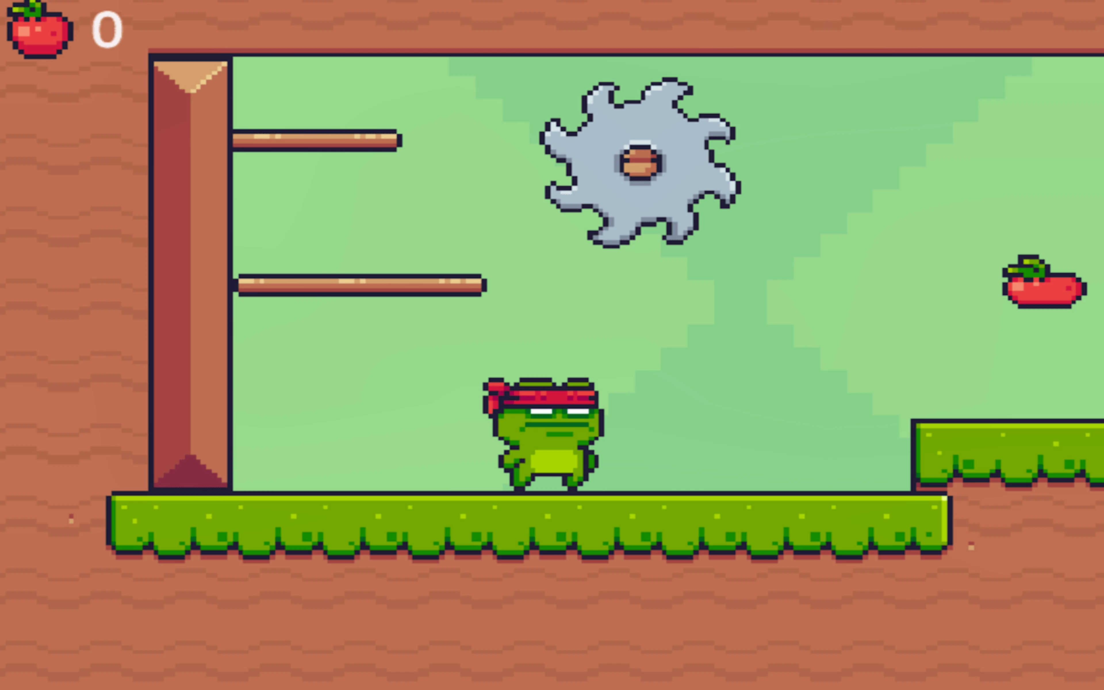 Green Ninja Collects Apples