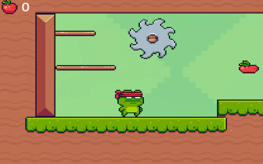 Green Ninja Collects Apples